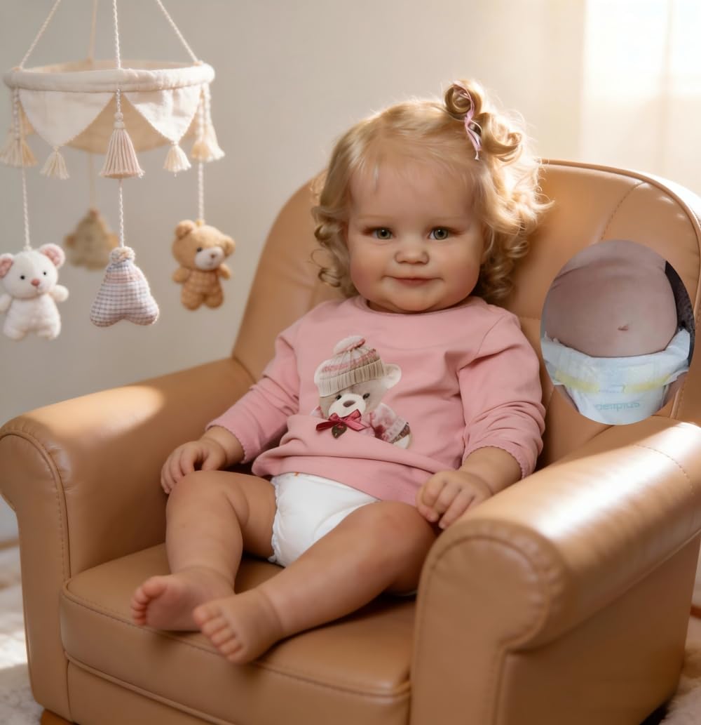 20 Inch Realistic Baby Dolls Girl with Blonde Hair A42397