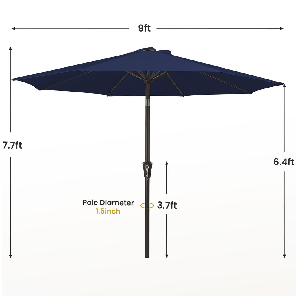 9ft Patio Umbrella with Push Button Tilt and Crank L803654