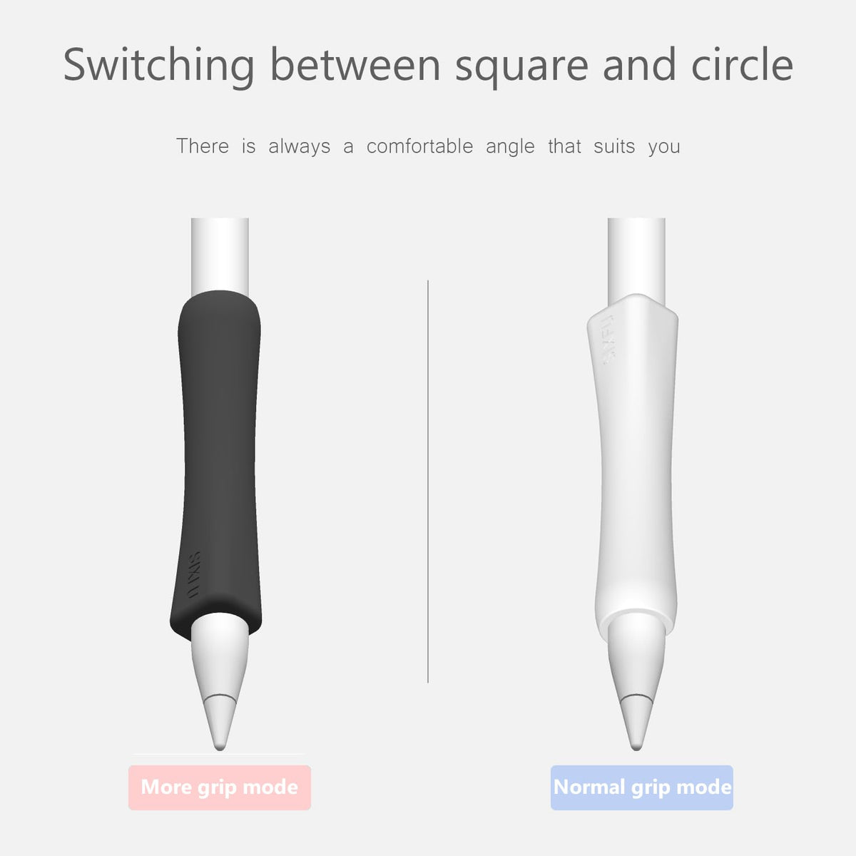 Black White 2 PCS Stylus Pen Grip M757517