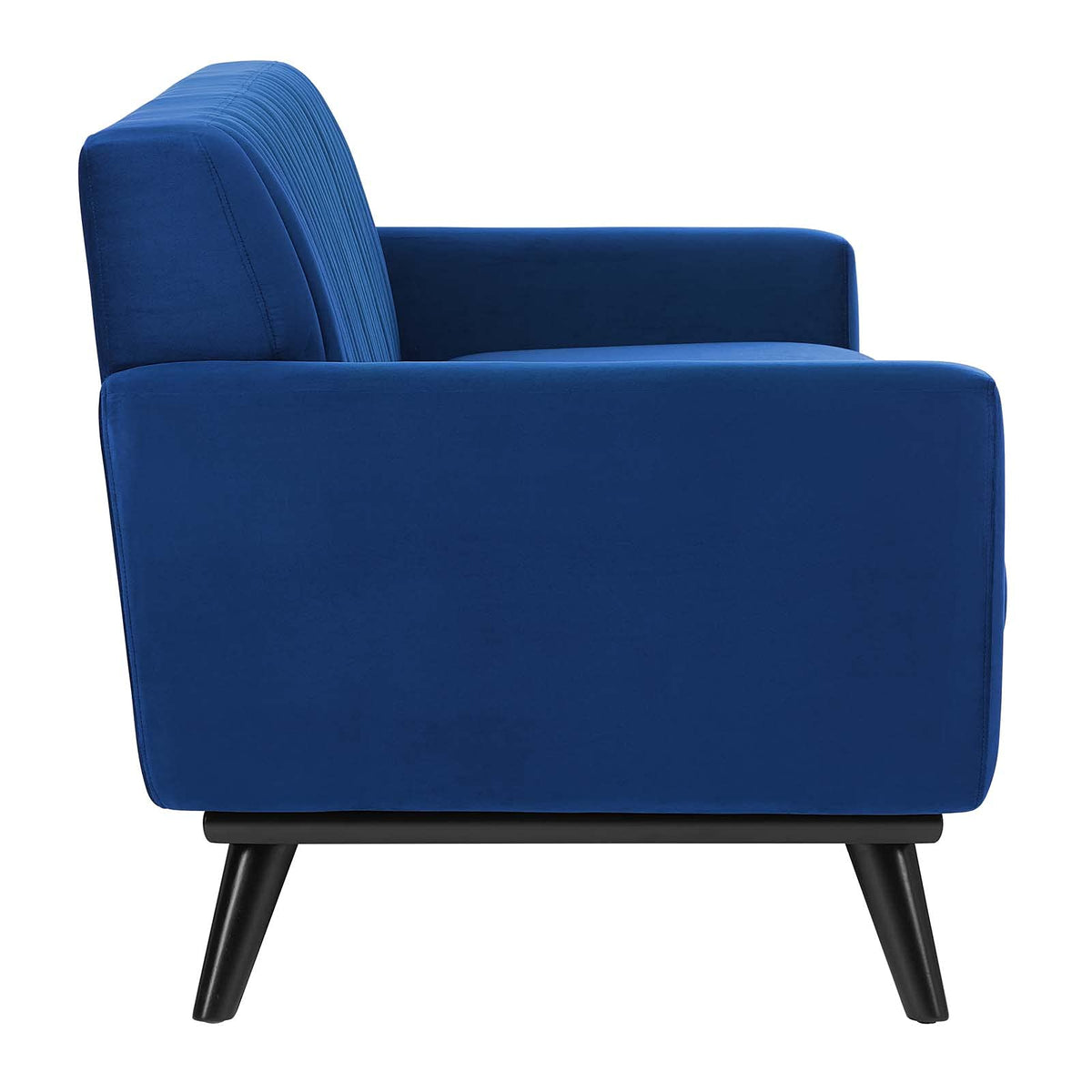 Navy Channel Tufted Performance Velvet Sofa X6479