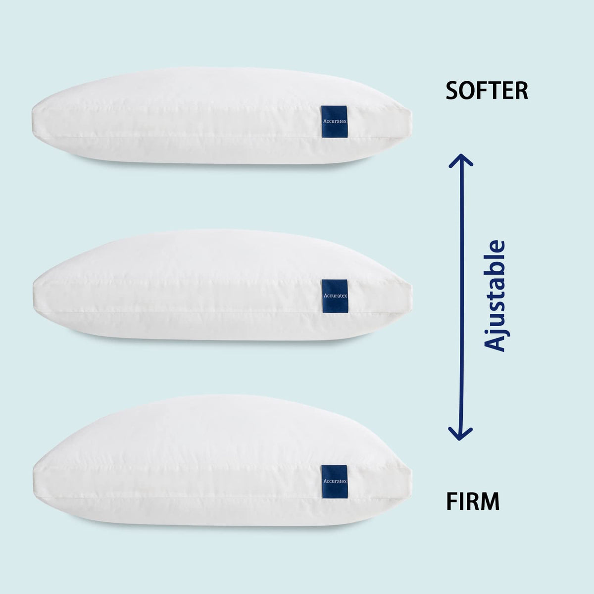 King Size Set of 2 Adjustable Hybrid Pillow L176