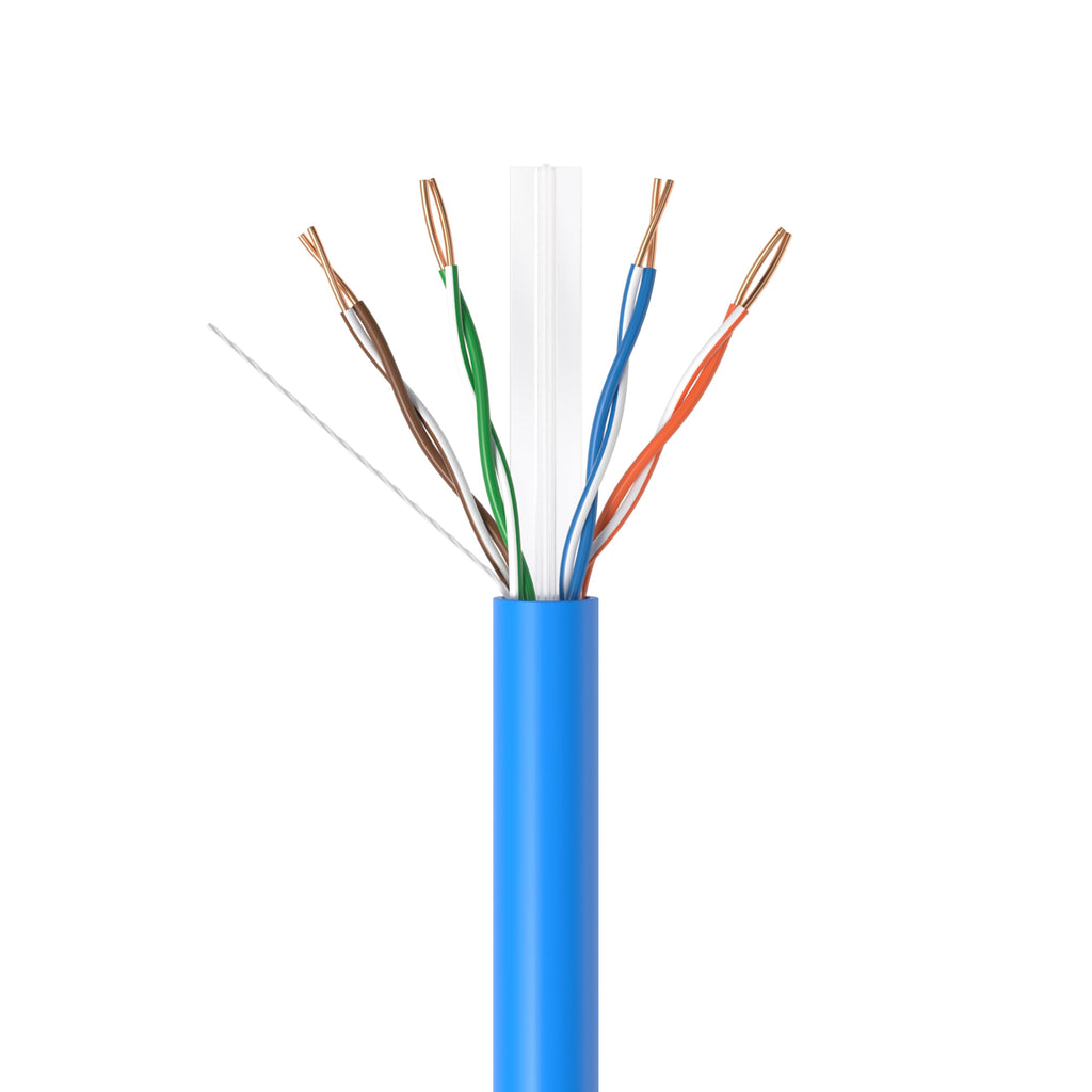 1000ft Plenum CMP CAT6 Solid Cable Blue Z2398