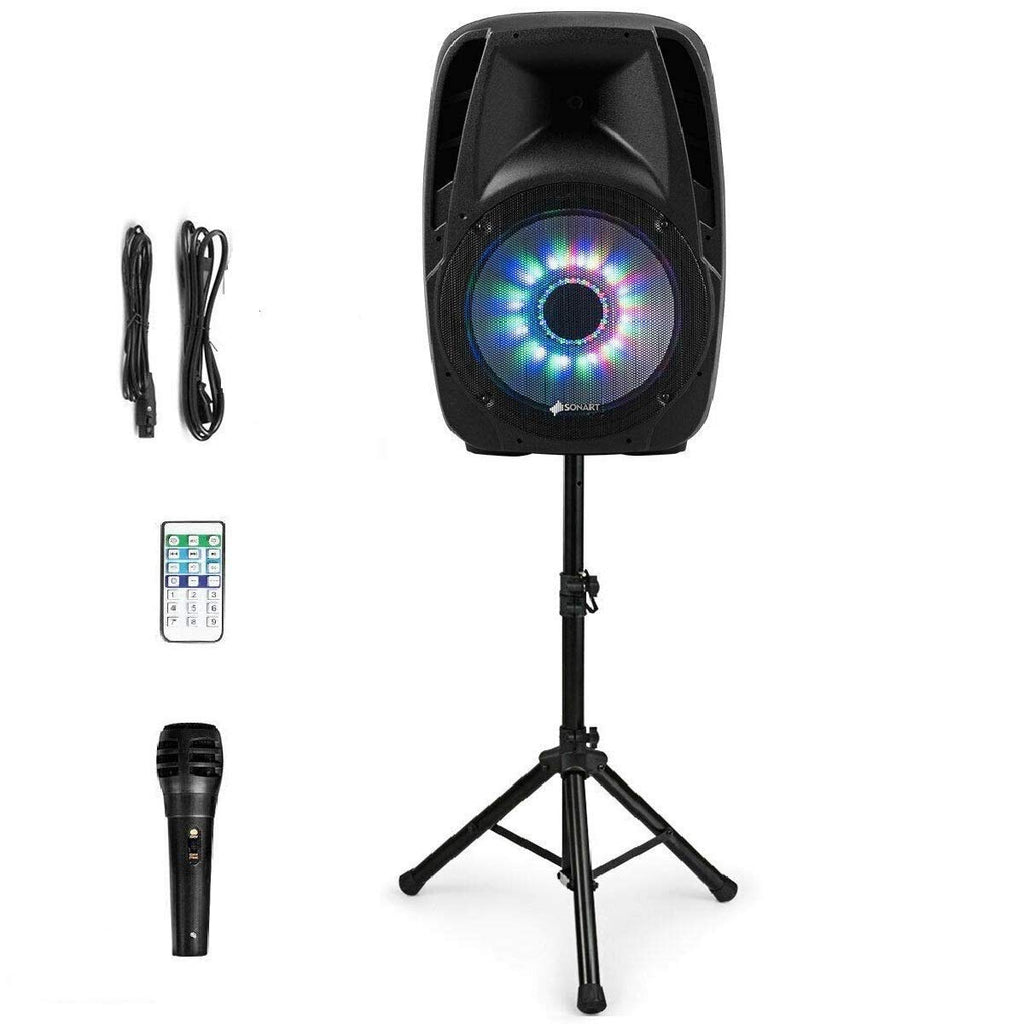 15" 1500W 2-Way Portable PA Speaker System X4639