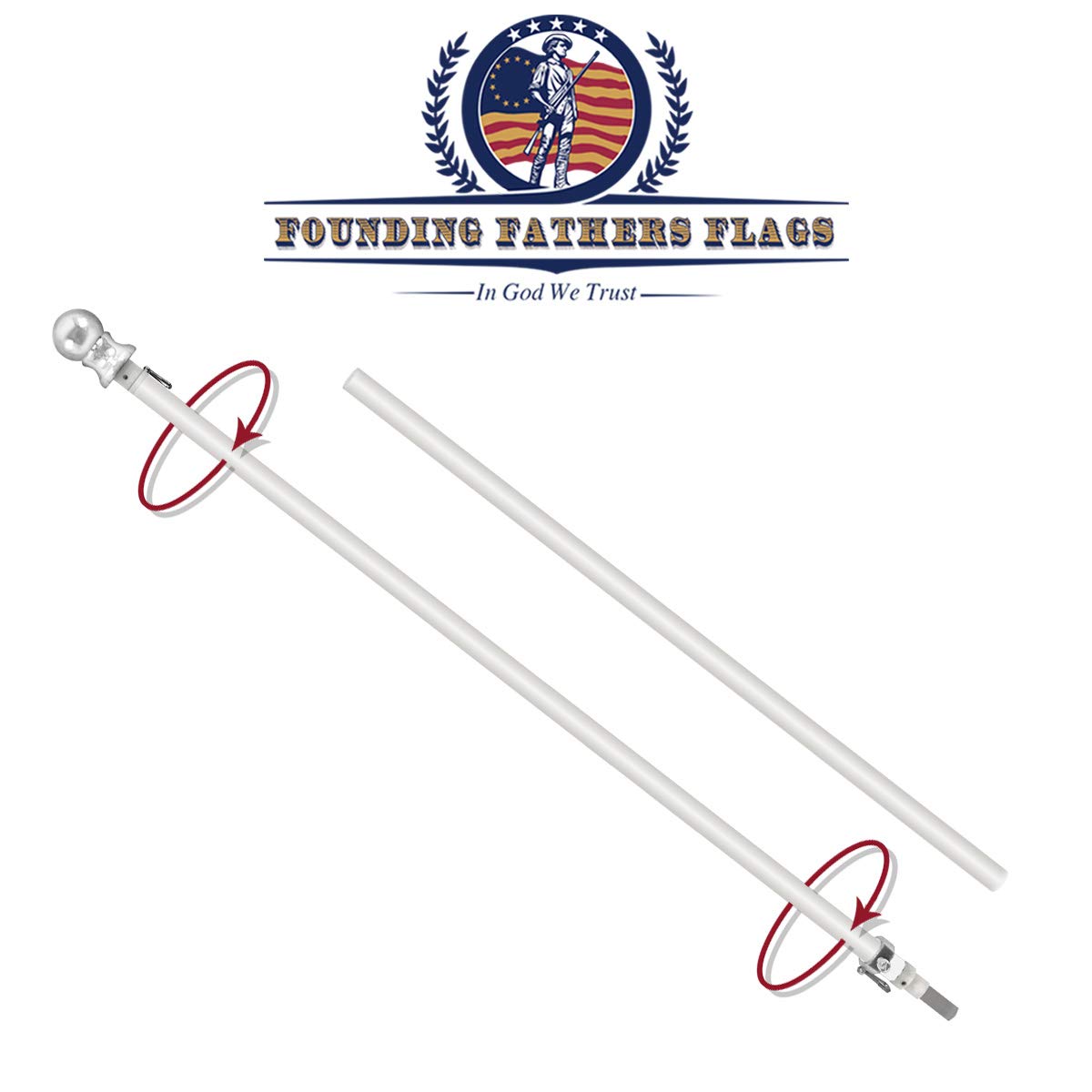 6ft Spinning Flag Pole U940508