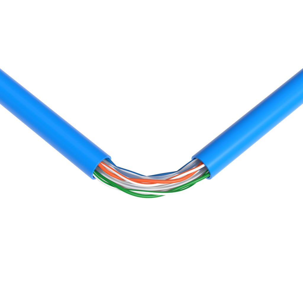 1000ft Plenum CMP CAT6 Solid Cable Blue Z2398