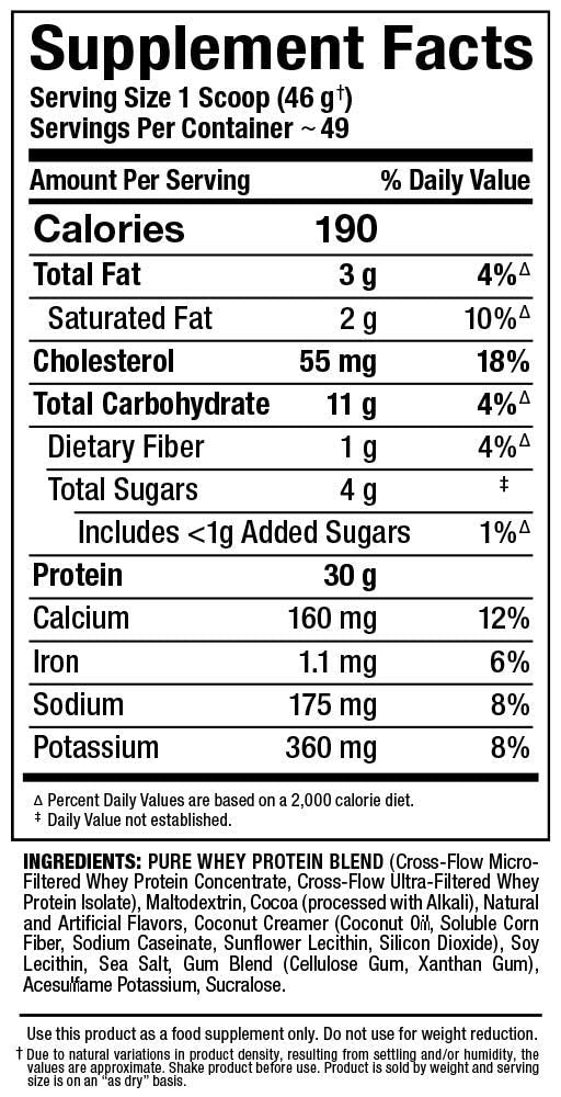 Chocolate Whey Protein Powder 5 lb E7733