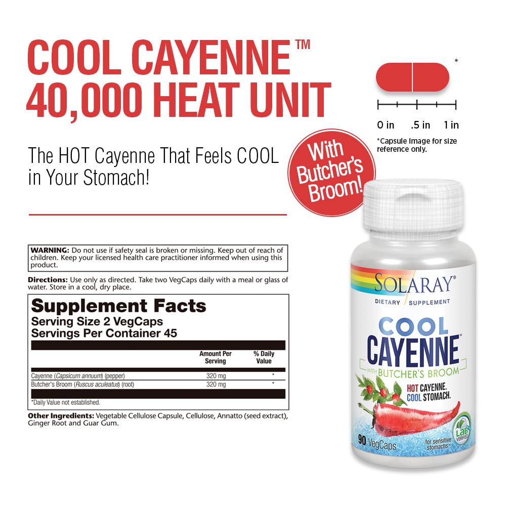Cool Cayenne Pepper 40,000 HU 90 VegCaps Q1157