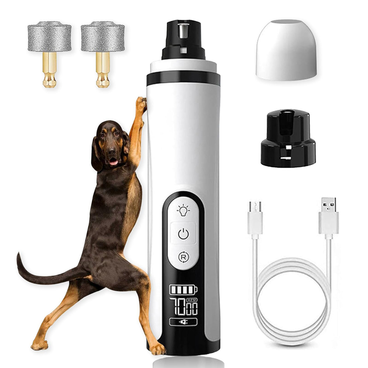 Silent Rechargeable Electric Pet Nail Grinder H114135