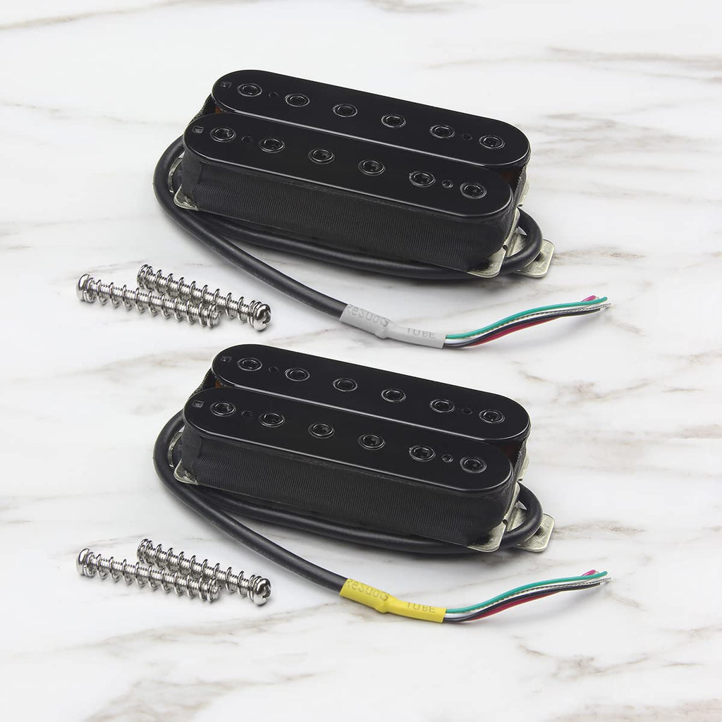 Alnico 5 Electric Guitar Humbucker Pickup Set Black T701