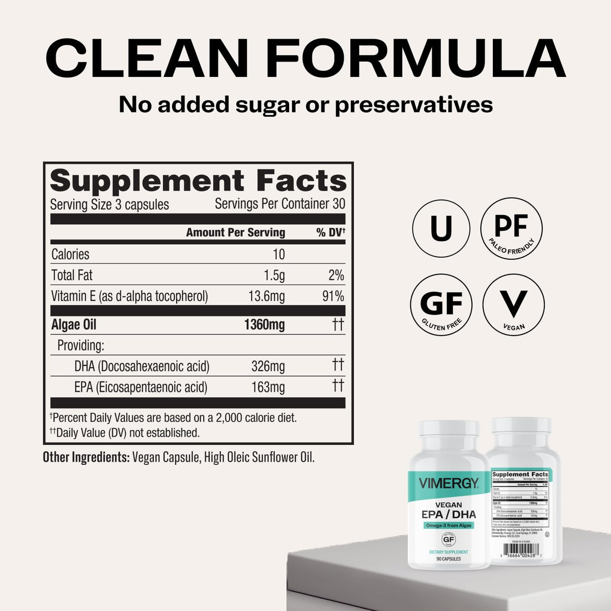 Vegan Omega-3 90 Capsules D86428