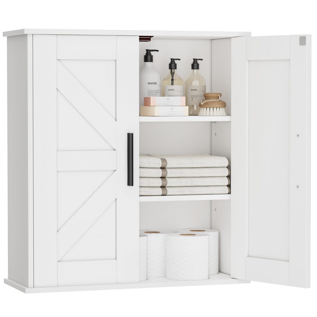 Bathroom Wall Cabinet with Adjustable Shelves D568