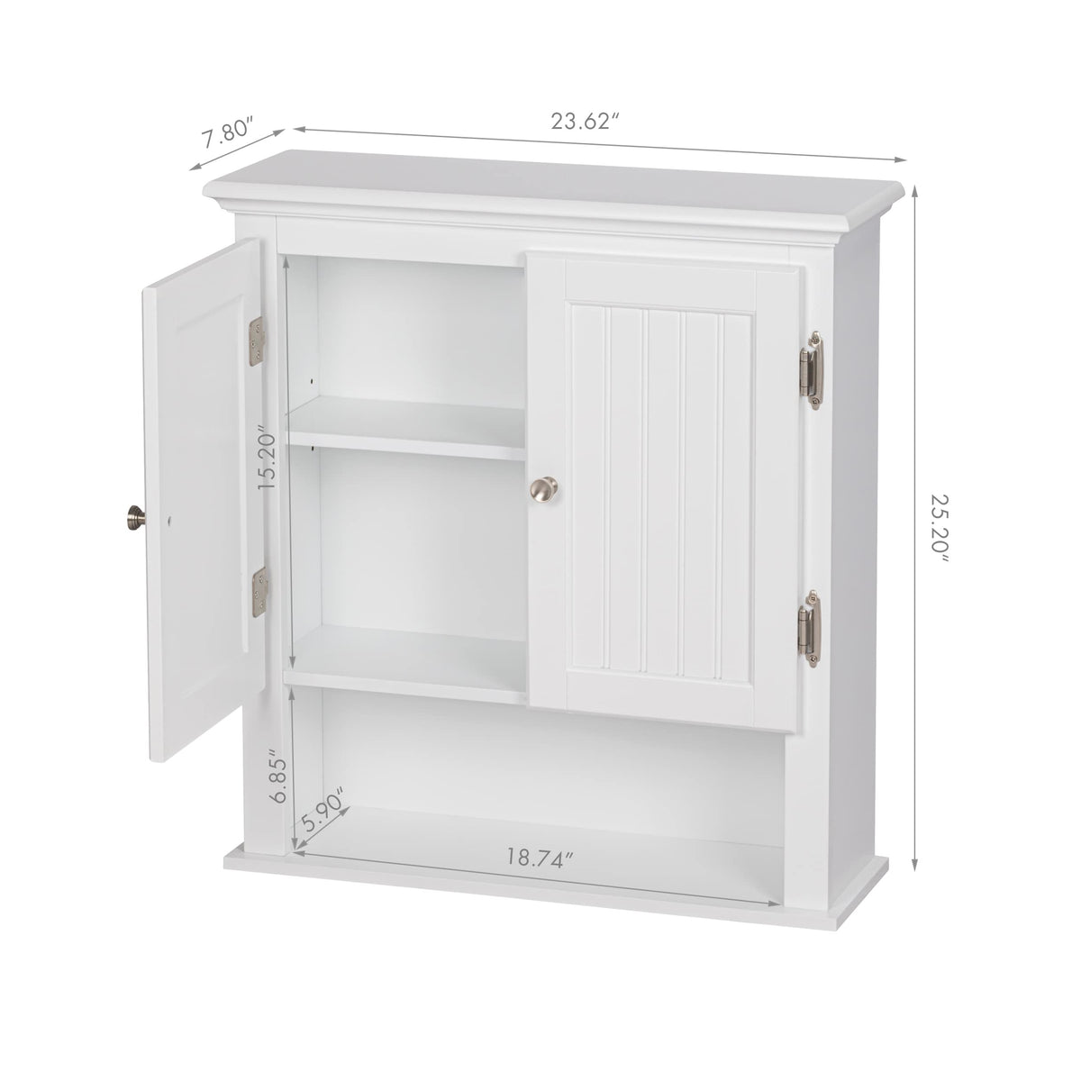 White Wall-Mounted Bathroom Cabinet F4707