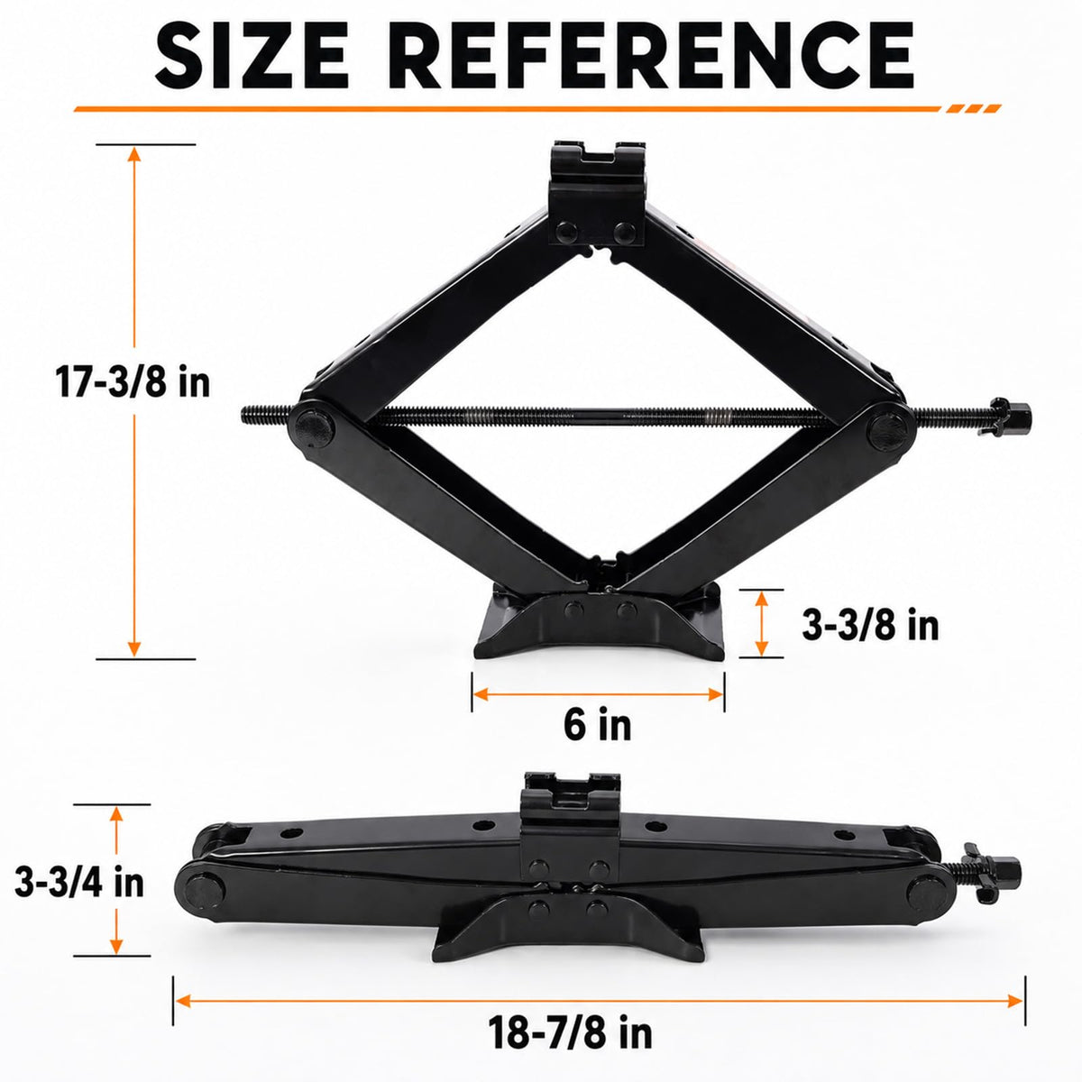 3 Ton Scissor Car Jack Kit with Ratchet Wrench A726215