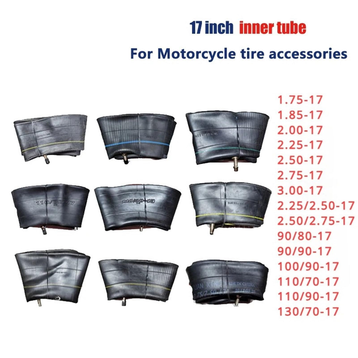 17 Inch Inner Tube 2.50-17 80/90-17 Tire X536779