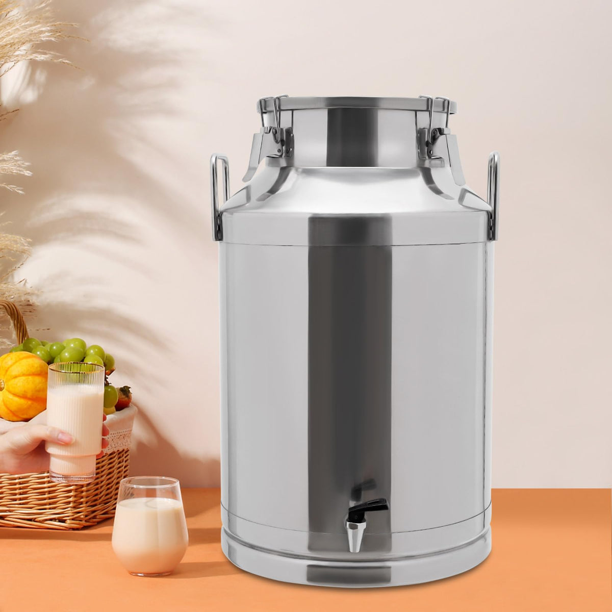 60L Stainless Steel Milk Can with Faucet L458328