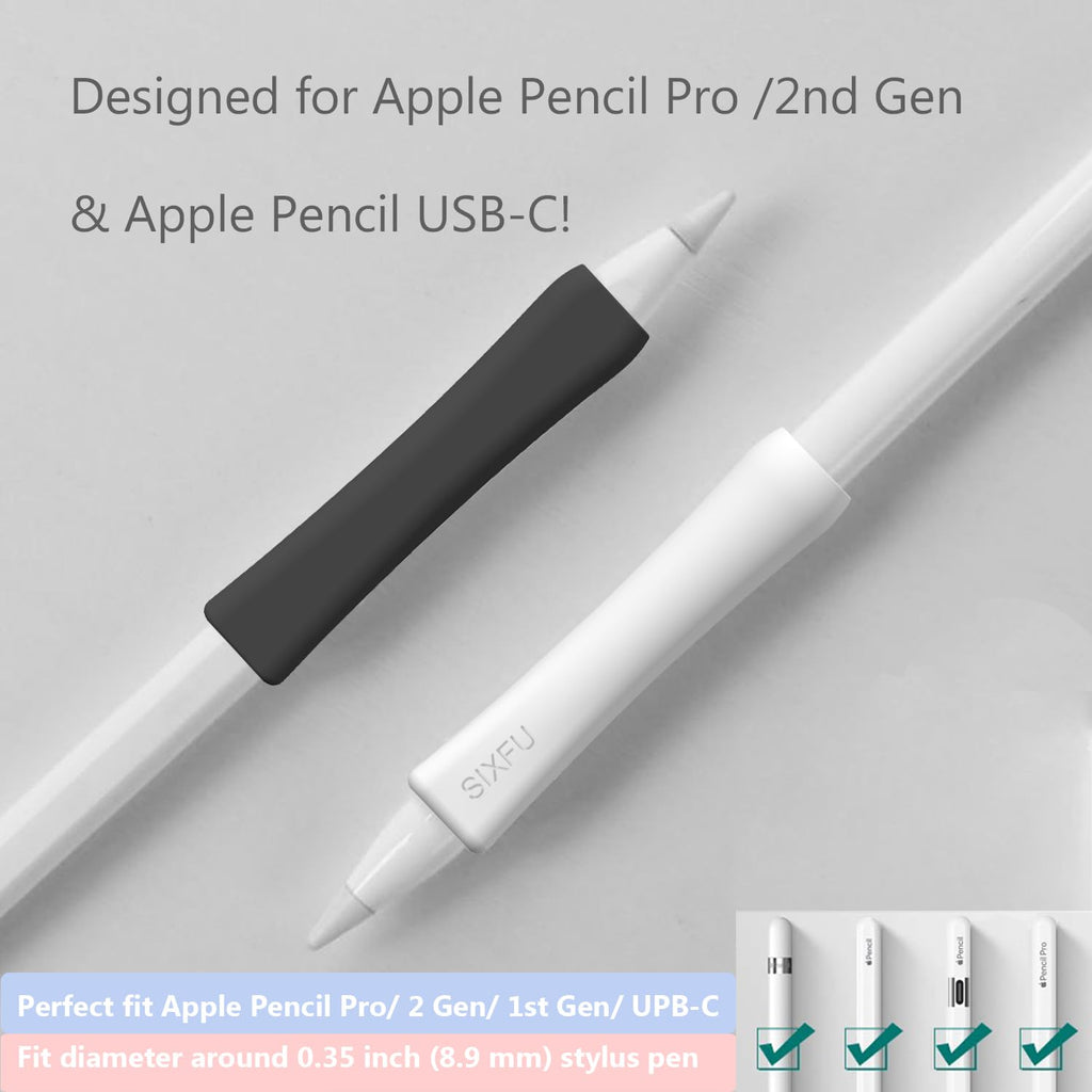 Black White 2 PCS Stylus Pen Grip M757517