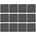 Black 12pcs Natural Stone Coaster Set O59217