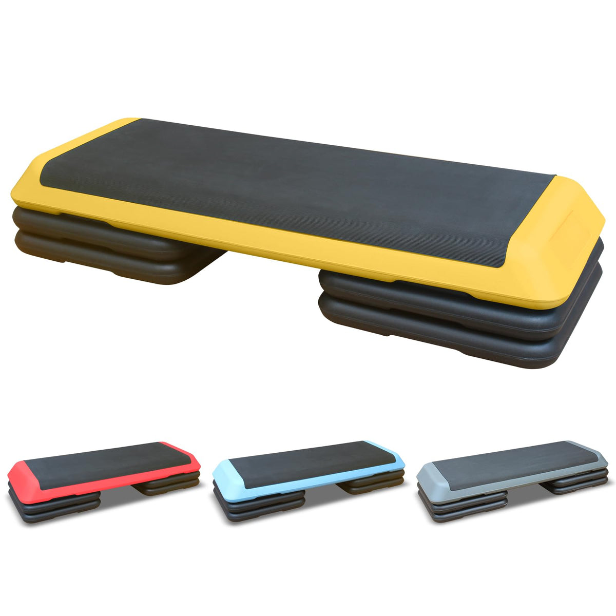 43'' Adjustable Exercise Stepper with 4 Detachable Risers J5047