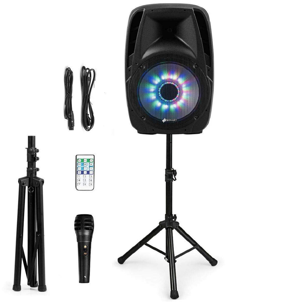 15" 1500W 2-Way Portable PA Speaker System X4639