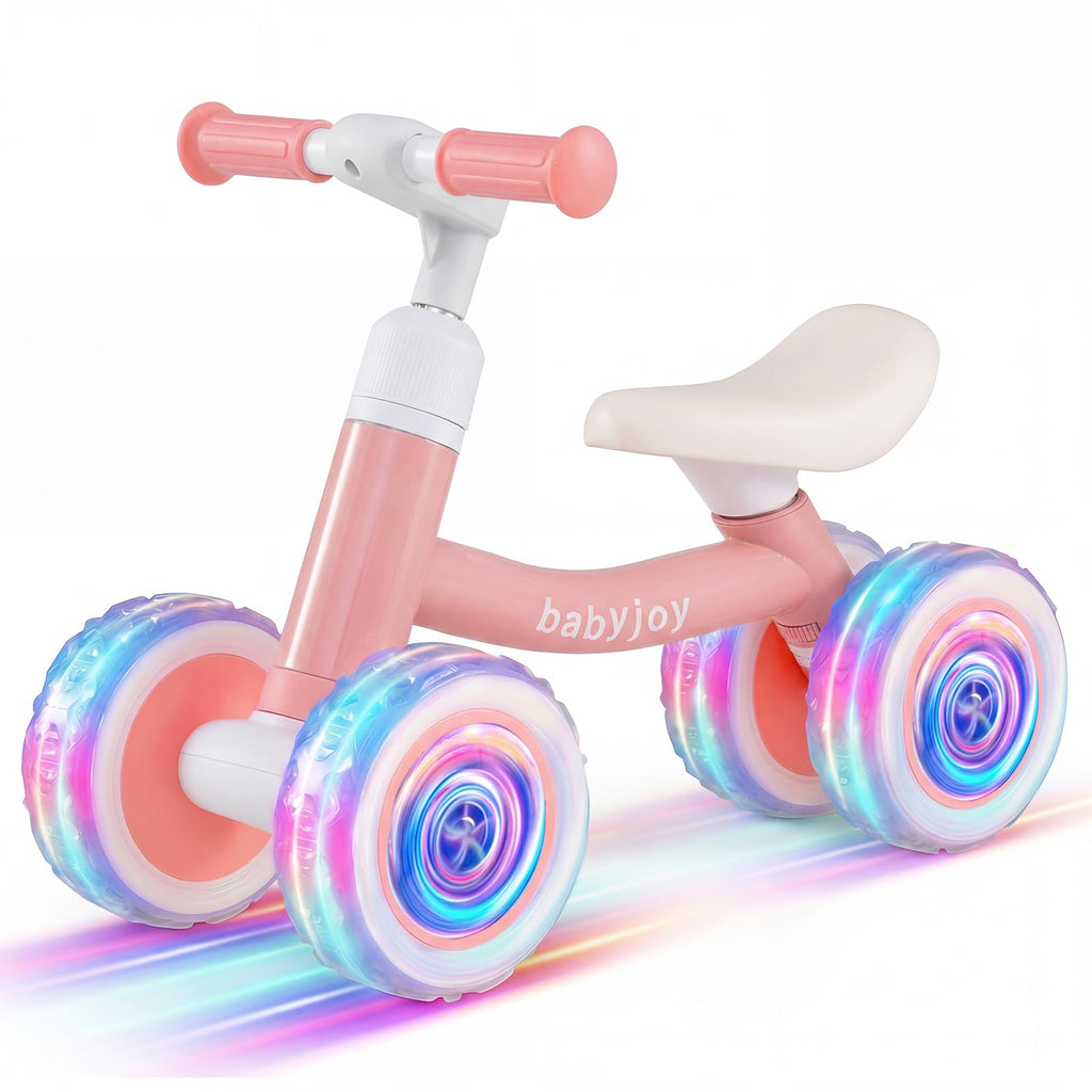 4 Wheels Toddler Balance Bike with Adjustable Handlebar & Seat Y45469