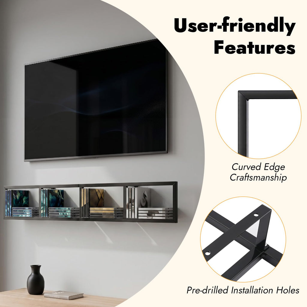 5Pcs Wall Mount Media Storage Rack V302