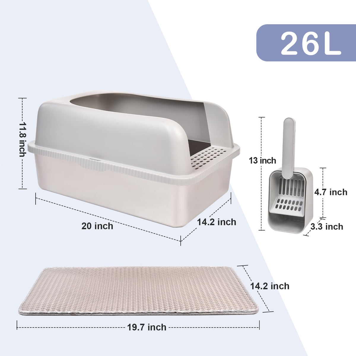 Stainless Steel Cat Litter Box with Lid W2193