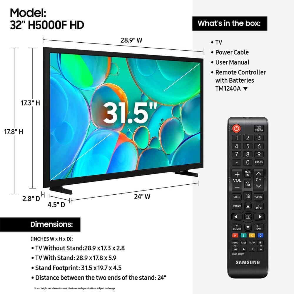 32-Inch Smart LED TV with HDMI Cable A557431