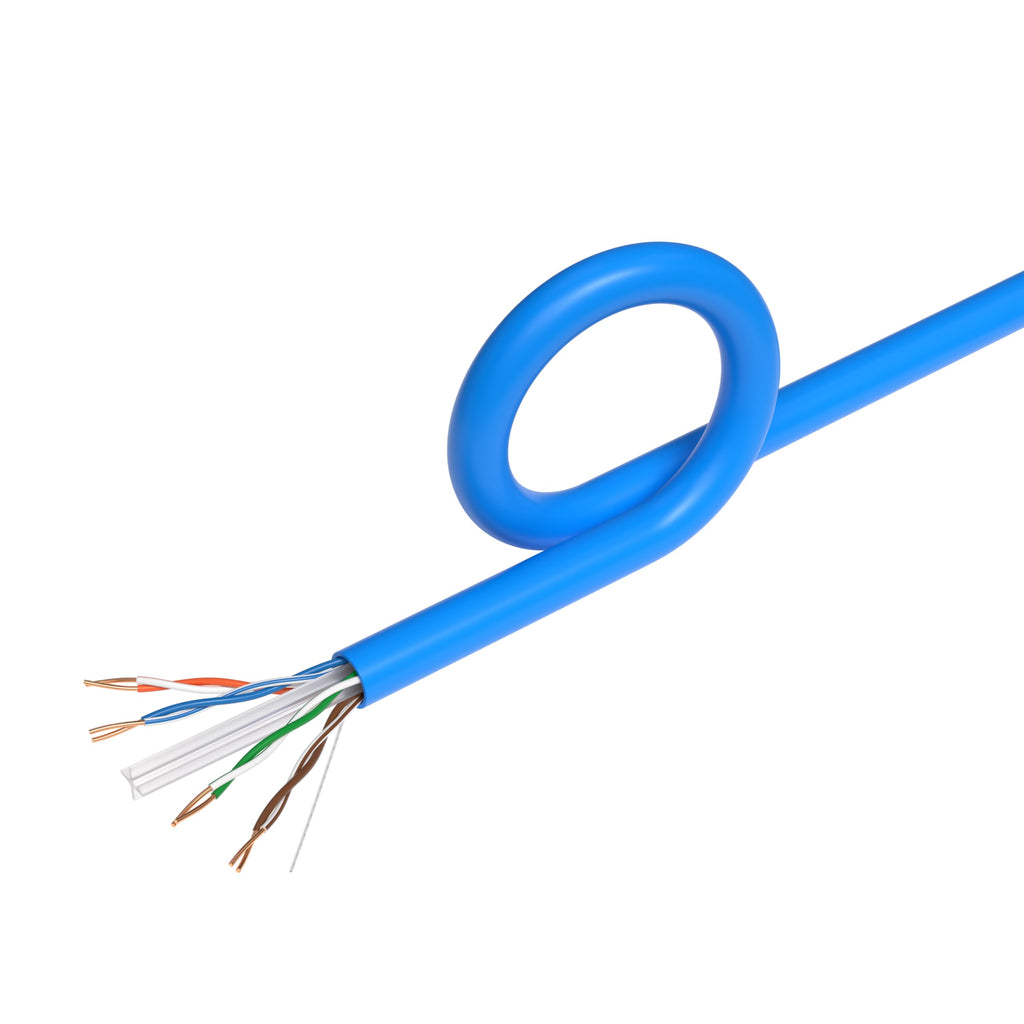 1000ft Plenum CMP CAT6 Solid Cable Blue Z2398