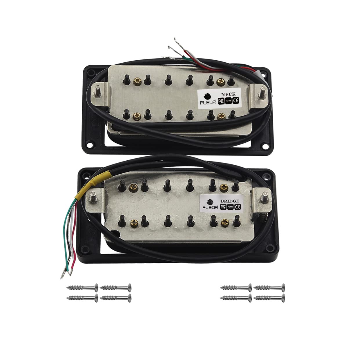 Alnico 5 Electric Guitar Humbucker Pickup Set Black T701
