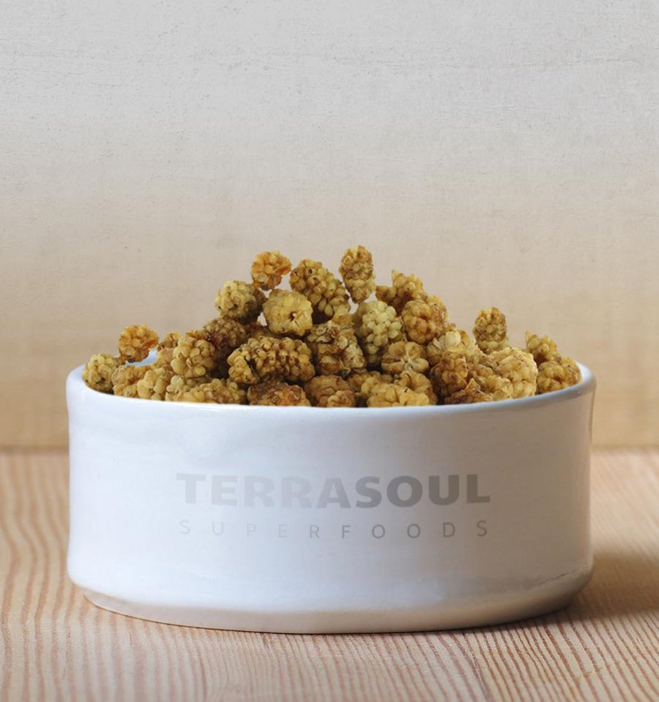 Organic Sun-dried White Mulberries, 2 Lbs (Pack of 2) L285