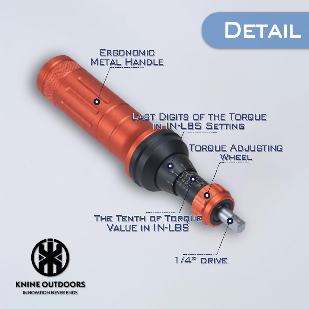 Torque Screwdriver Wrench Driver Set 10-80 Inch Pounds 20 Steel Bits W477