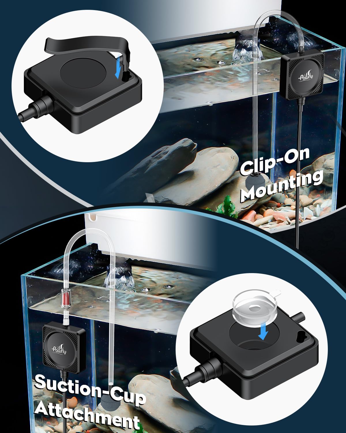 Nano Silent Aquarium Air Pump, 1.3 W 450 mL/min C41970