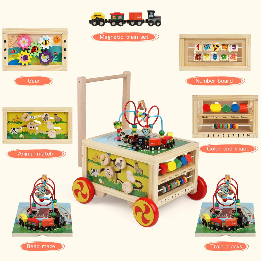 Wooden 7-in-1 Activity Cube N2738