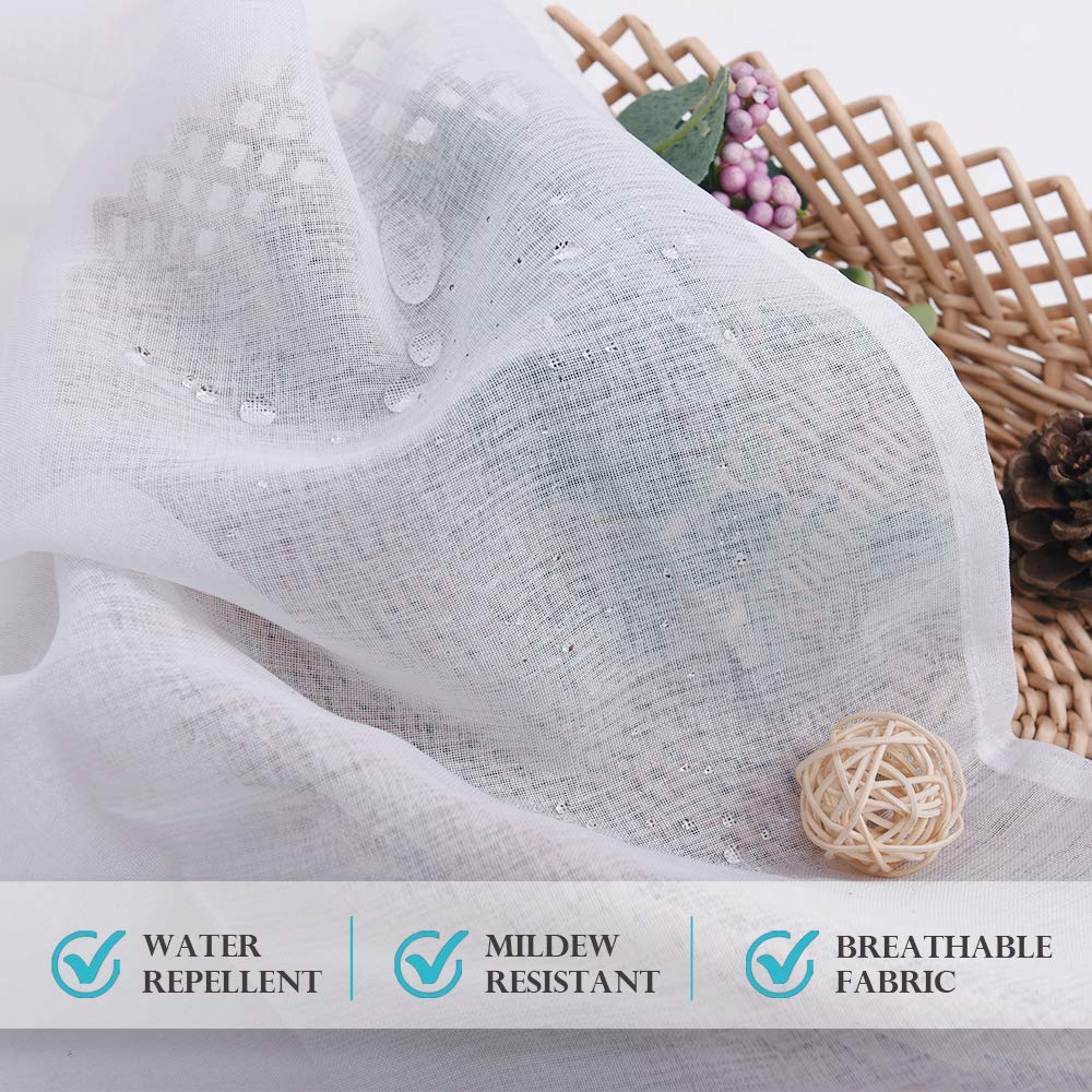 Waterproof Semi-Sheer Outdoor Curtains Q775108