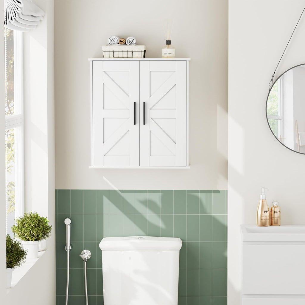 Bathroom Wall Cabinet with Adjustable Shelves D568