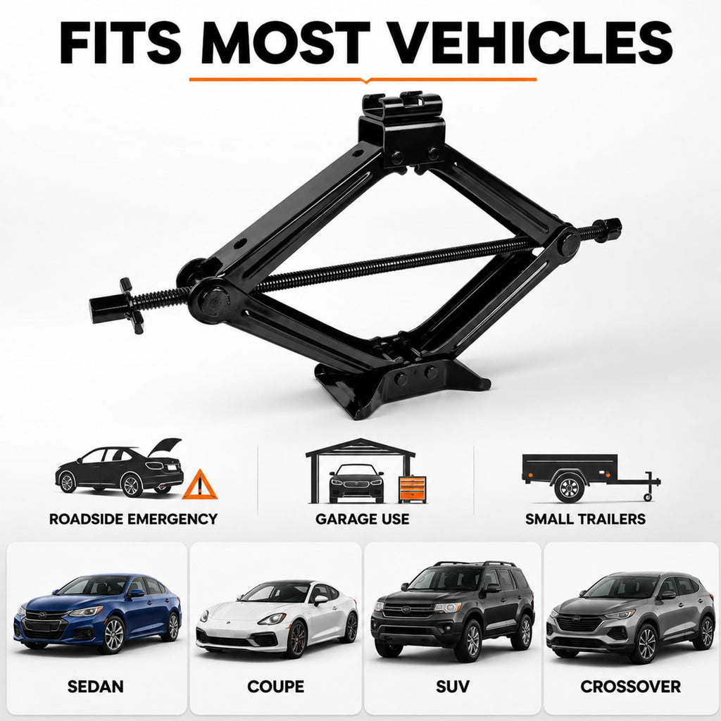 3 Ton Scissor Car Jack Kit with Ratchet Wrench A726215