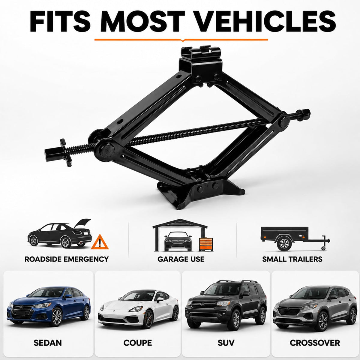 3 Ton Scissor Car Jack Kit with Ratchet Wrench A726215