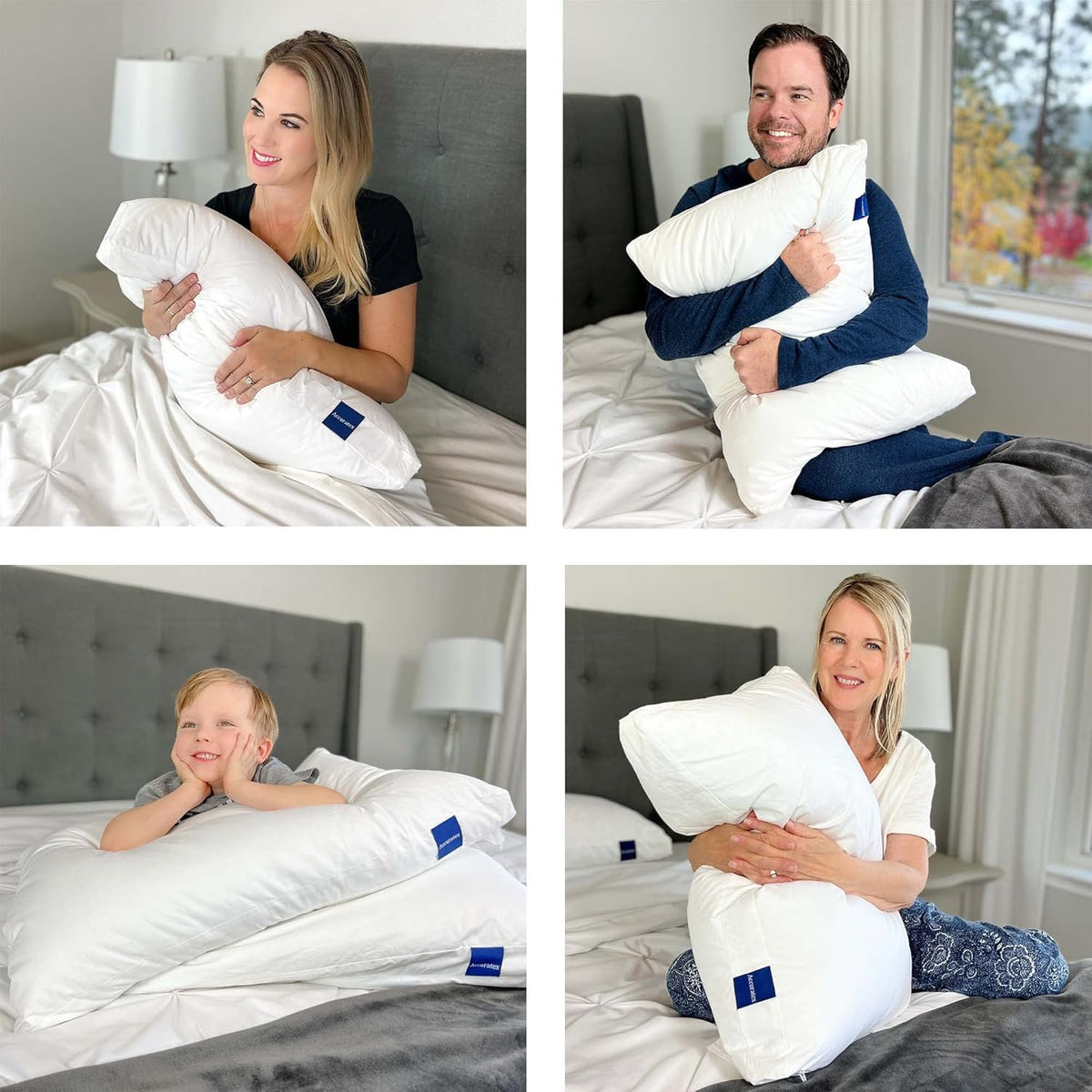 King Size Set of 2 Adjustable Hybrid Pillow L176