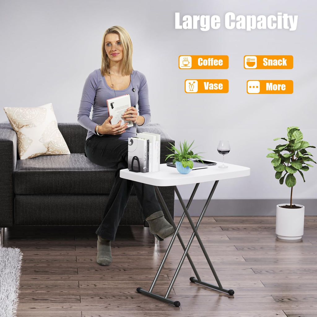 White 30" Folding Table S38362