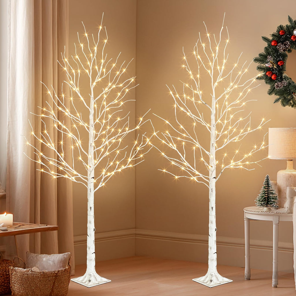 6ft Lighted Birch Tree V422317