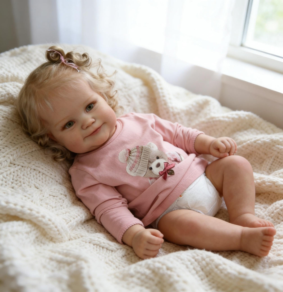 20 Inch Realistic Baby Dolls Girl with Blonde Hair A42397