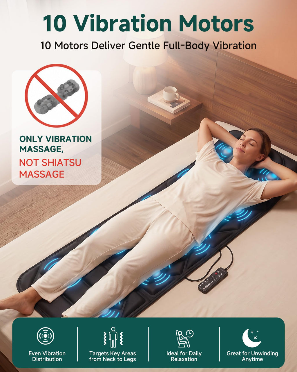 Full Body Massage Mat with Heat U731019