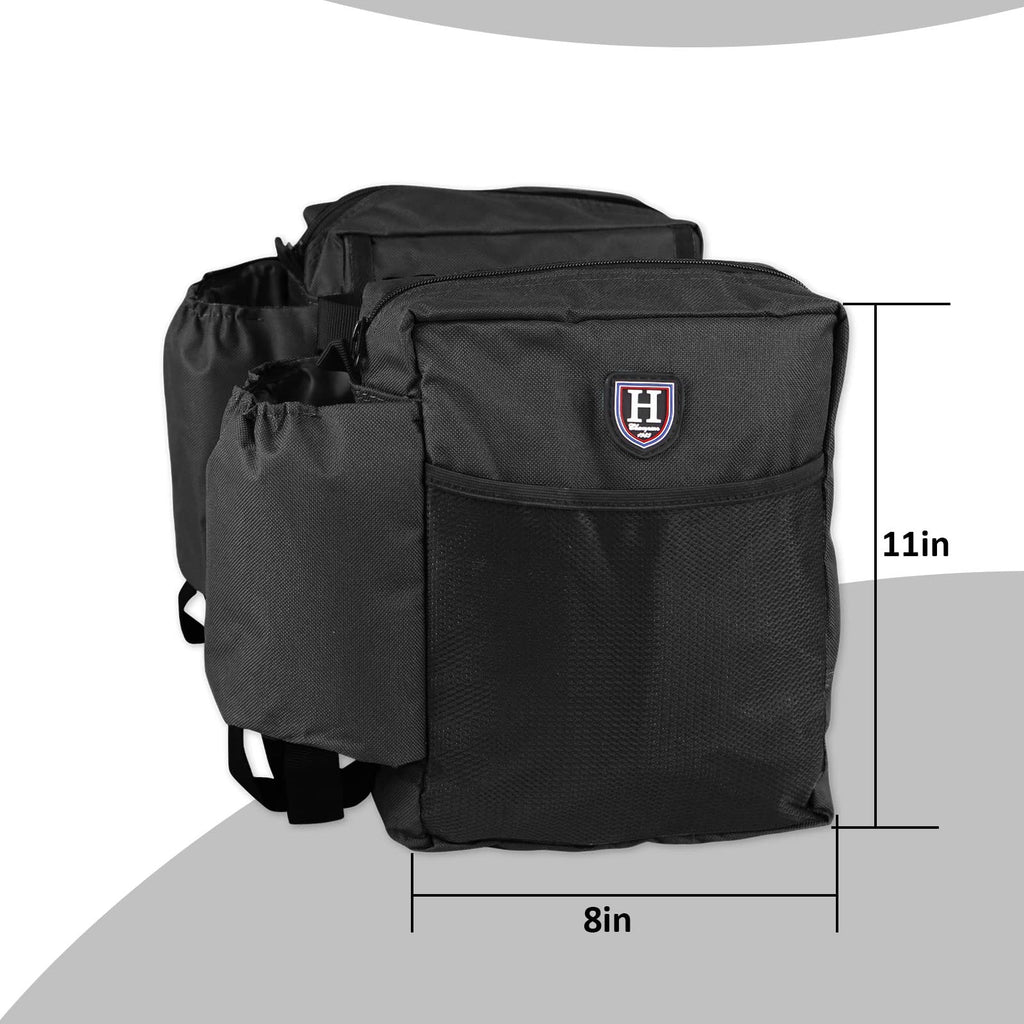 Nylon Western Saddle Bag Black V5994
