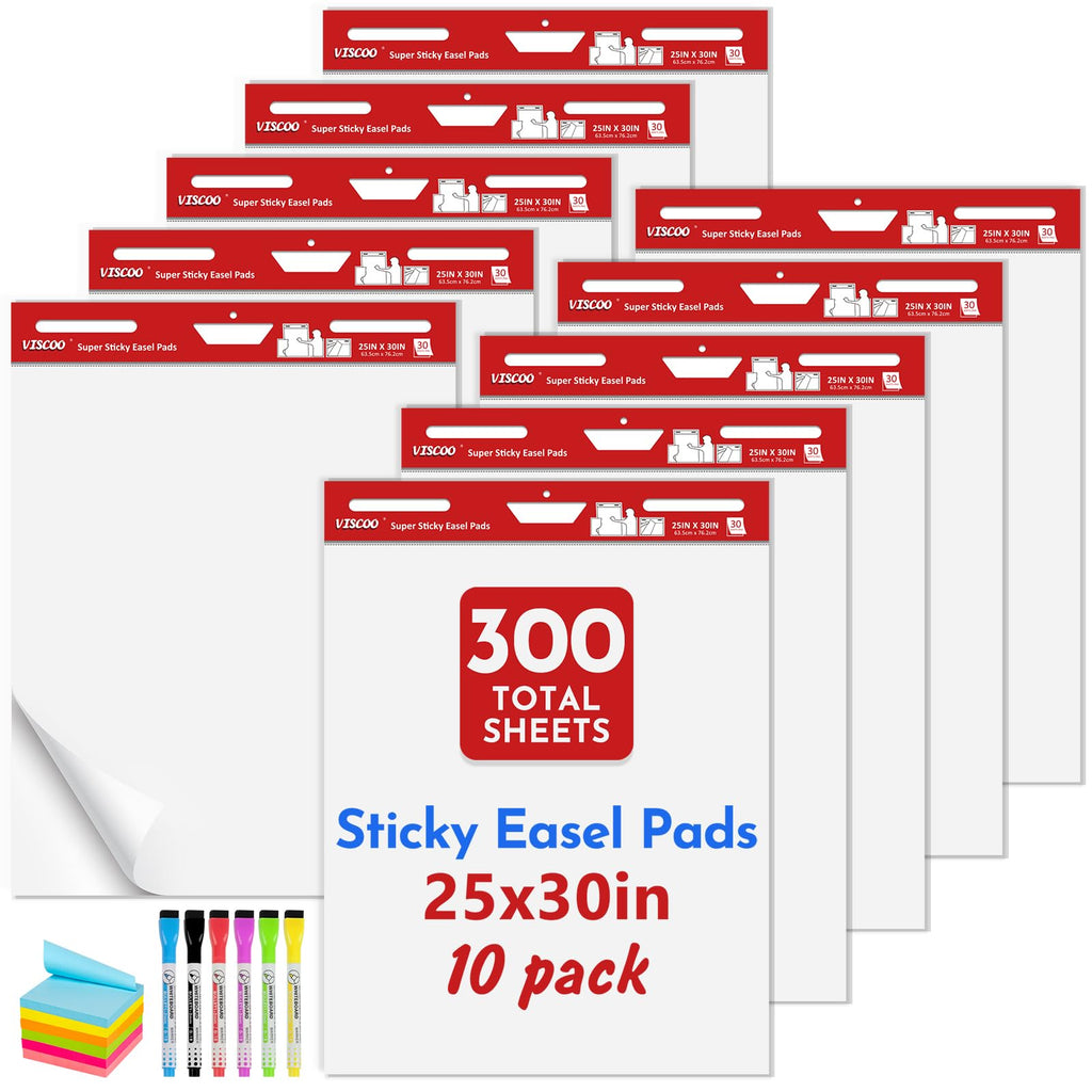 Thickened Sticky Easel Pad 25x30In 10 Pack Z60300