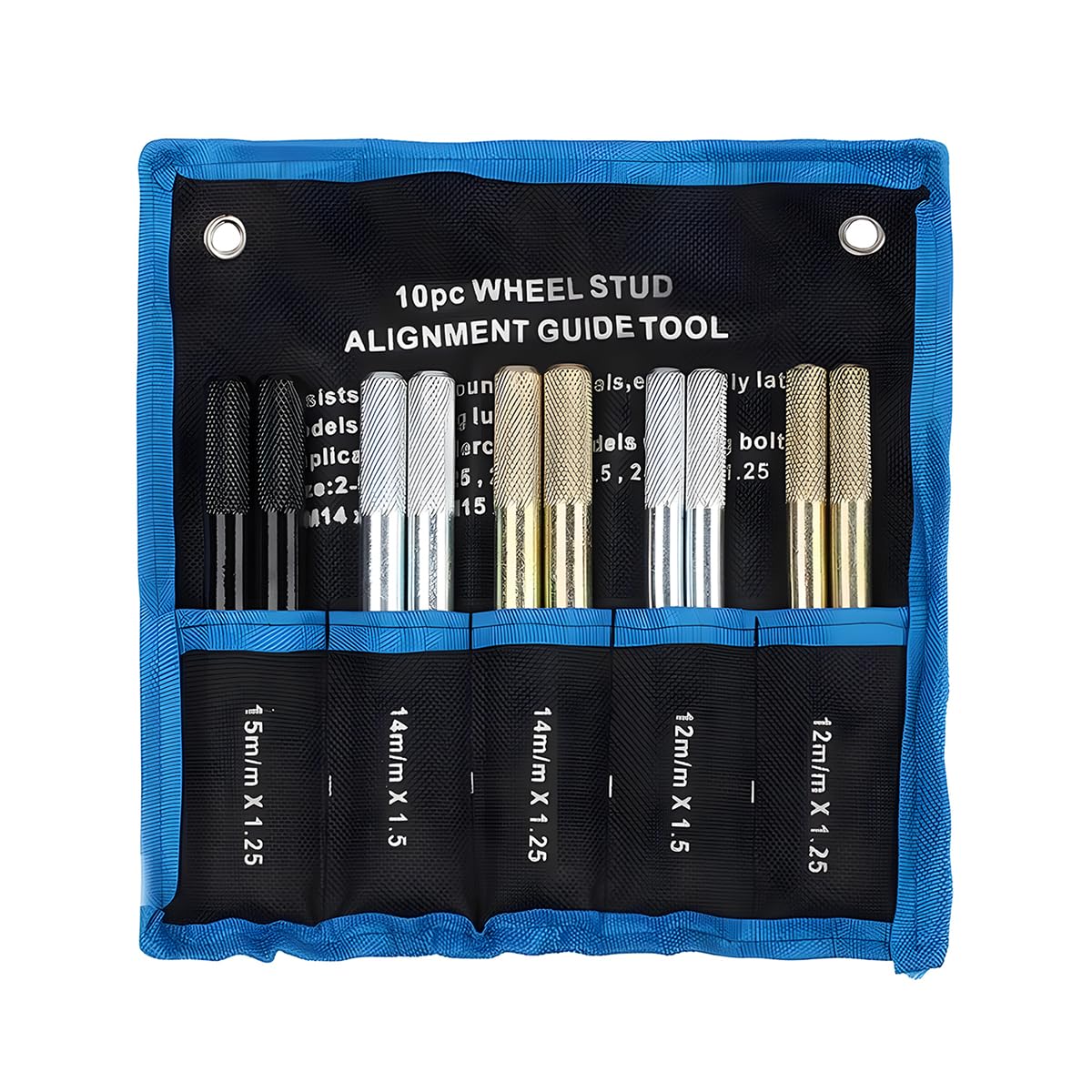 10PCS Wheel Alignment Pin Guide Tool M14 x 1.5/1.25 M12 x 1.5/1.25 M15 x 1.25 I38012