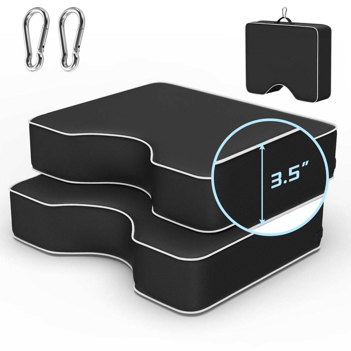 Waterproof Extra Thick 3.5" Portable Stadium Seat Cushions U658272