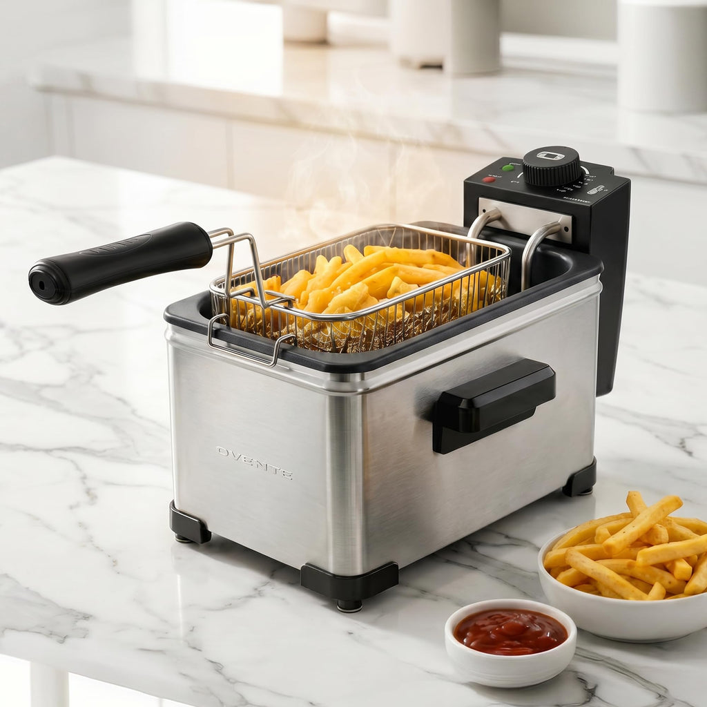 Electric Deep Fryer, 2L Capacity, 1500W, Silver M2179