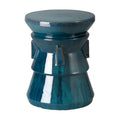 Four Handle Garden Seat Teal 14x18 H B33185