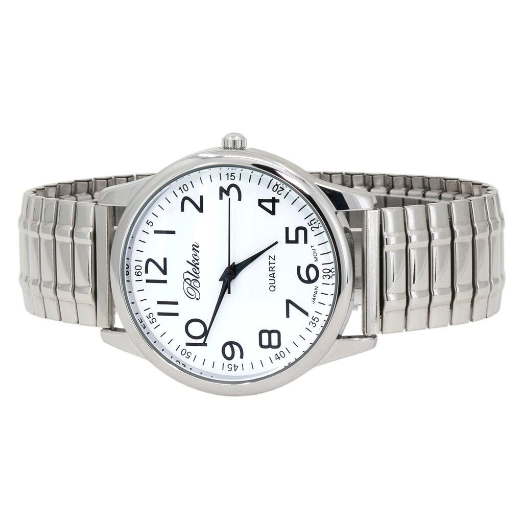 Large Face Easy to Read 40mm Japanese Quartz Stretch Band Watch N147403