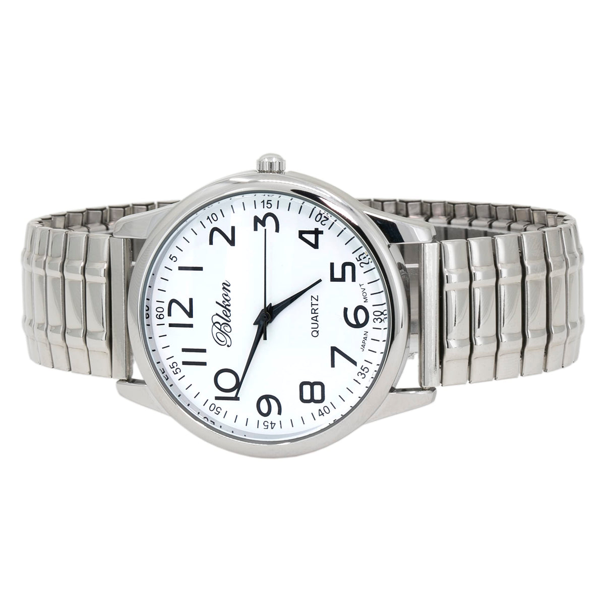 Large Face Easy to Read 40mm Japanese Quartz Stretch Band Watch N147403